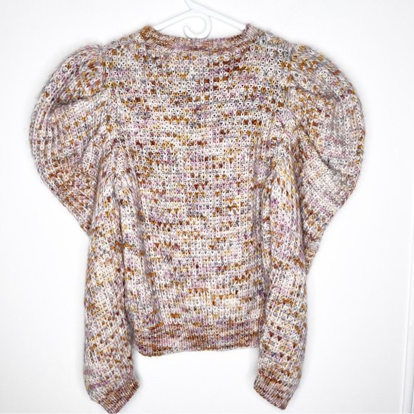 Ulla Johnson Rosina Puff Sleeve Pullover Sweater in Fawn size M/L - Picture 4 of 7